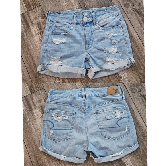 American Eagle Outfitters Pants - AMERICAN EAGLE Tomgirl Style Light Wash Denim Shorts